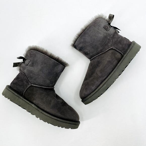 UGG Bray Bow Short Fleece boots - Picture 1 of 6